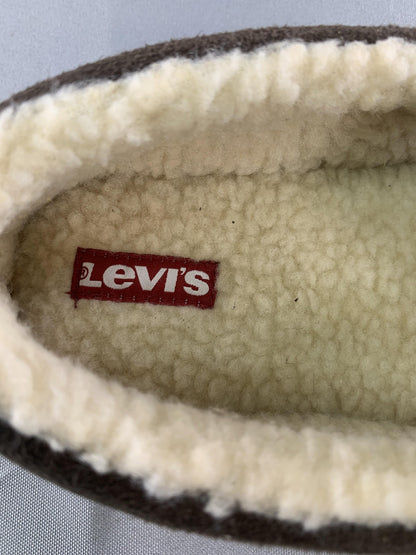 Levis Moccasin Slippers Mens Size 8-9 Brown Memory Foam House Shoes 530-50009