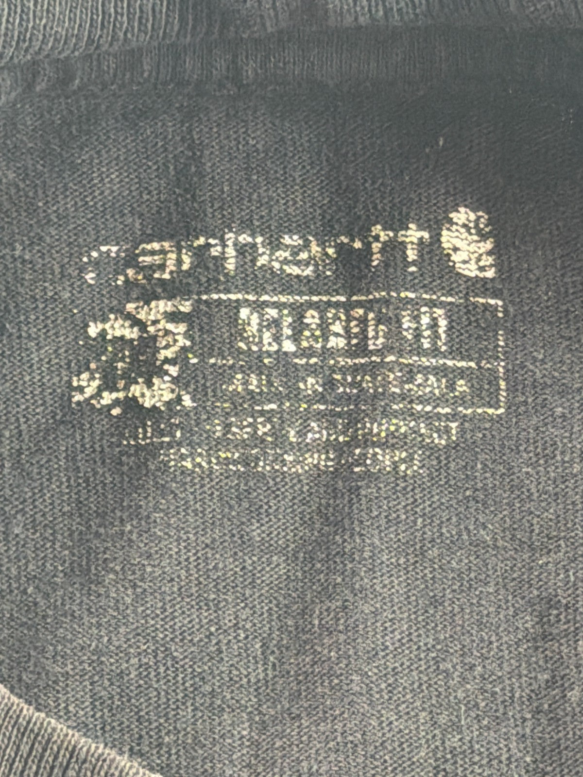 Carhartt K87 Pocket Tee Mens 2XL Gray Faded Short Sleeve 100% Cotton Workwear
