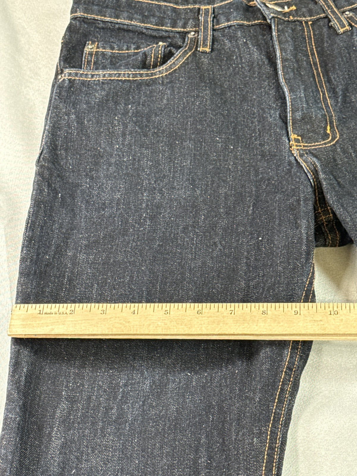 NEO BLUE Dark Wash Jeans Mens 32 Straight Leg Cotton Denim Classic Fit Mid Rise