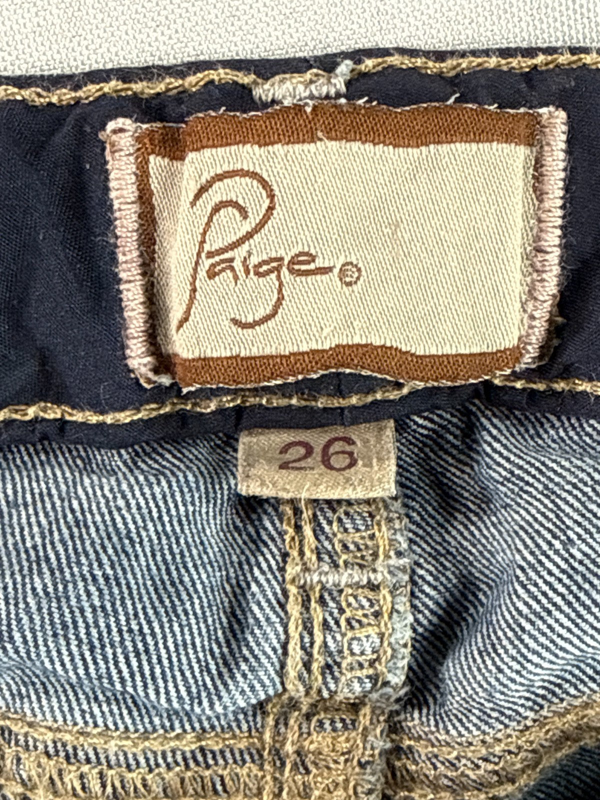 Paige Peg Skinny Jeans Womens 26 Dark Wash Blue Stretch Low Rise Denim Tapered