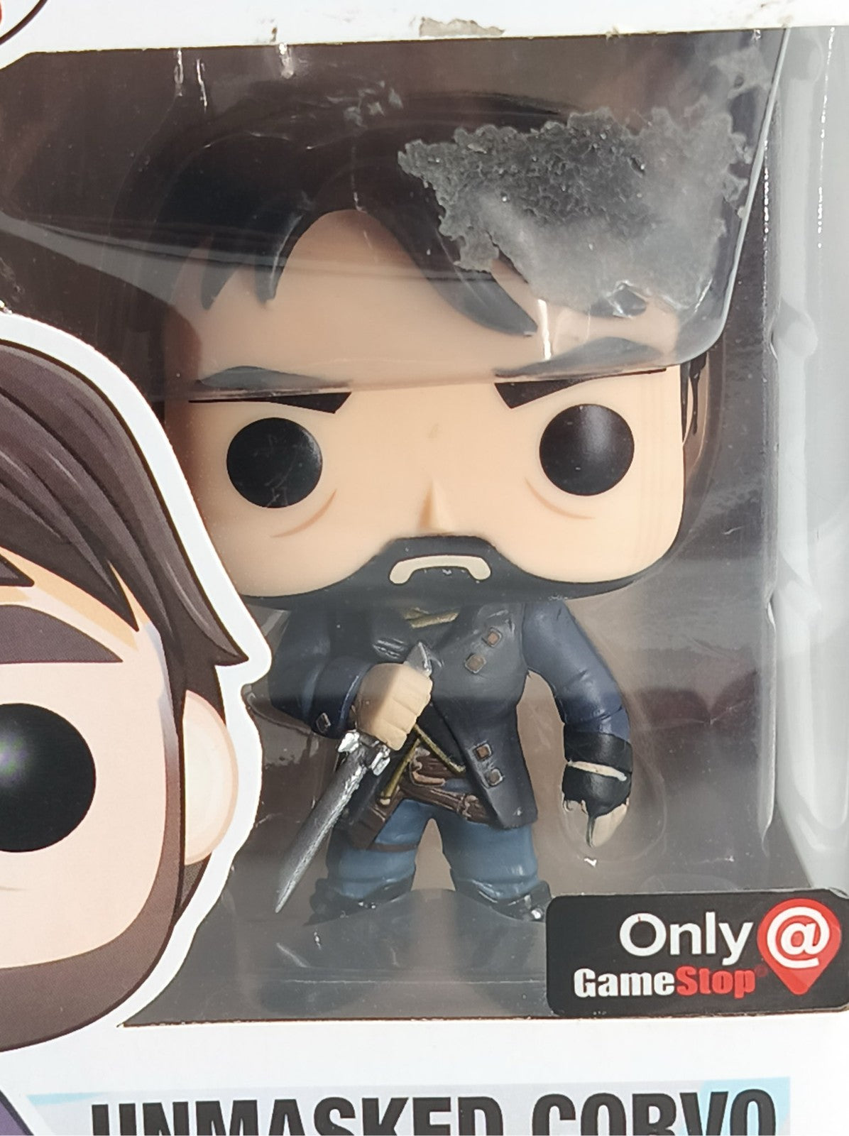 Funko Pop Games Dishonored 2 Unmasked Corvo 125 GameStop Vinyl Black Apparel NWT