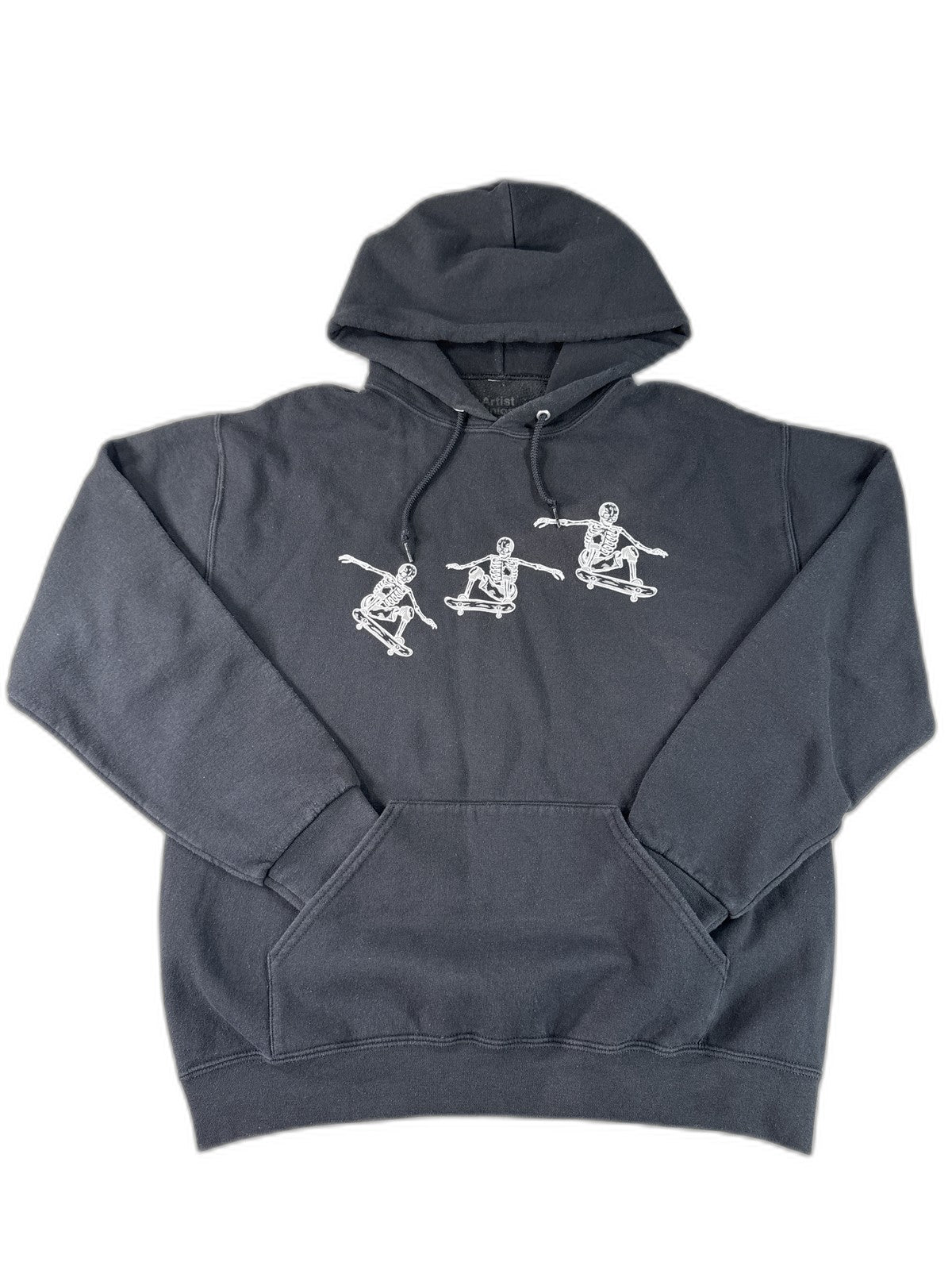 Artist Union Skeleton Urban Hoodie M Black Long Sleeve Graphic Regular Fit