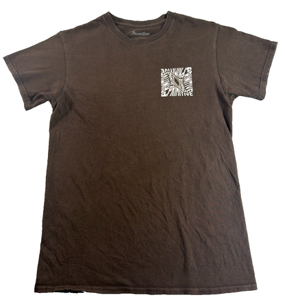 Primitive Skate T Shirt Brown Logo Graphic Mens Small Streetwear Cotton Tee
