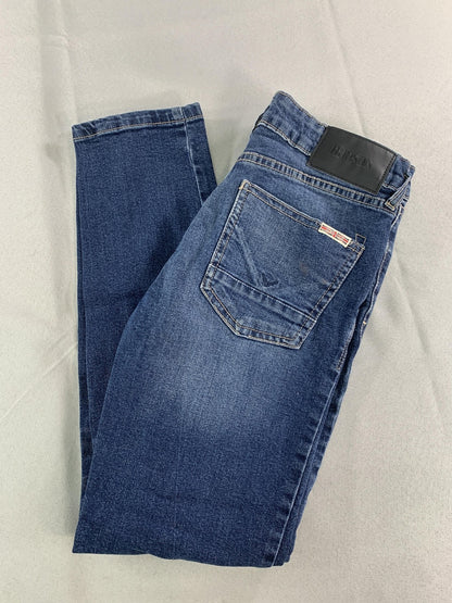 Hudson Jeans Womens 12 Blue Skinny Denim Stretch Mid Rise Classic Casual Black