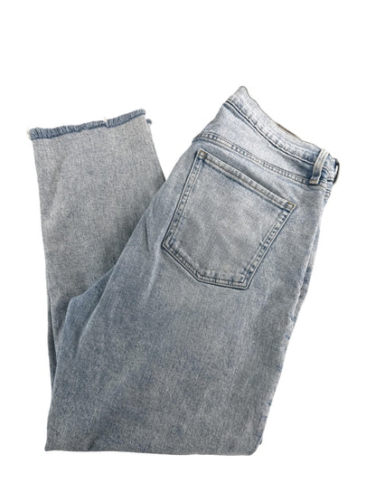 Old Navy Jeans Womens 14 Light Wash Sky Hi Straight Secret Slim Pockets Raw Hem