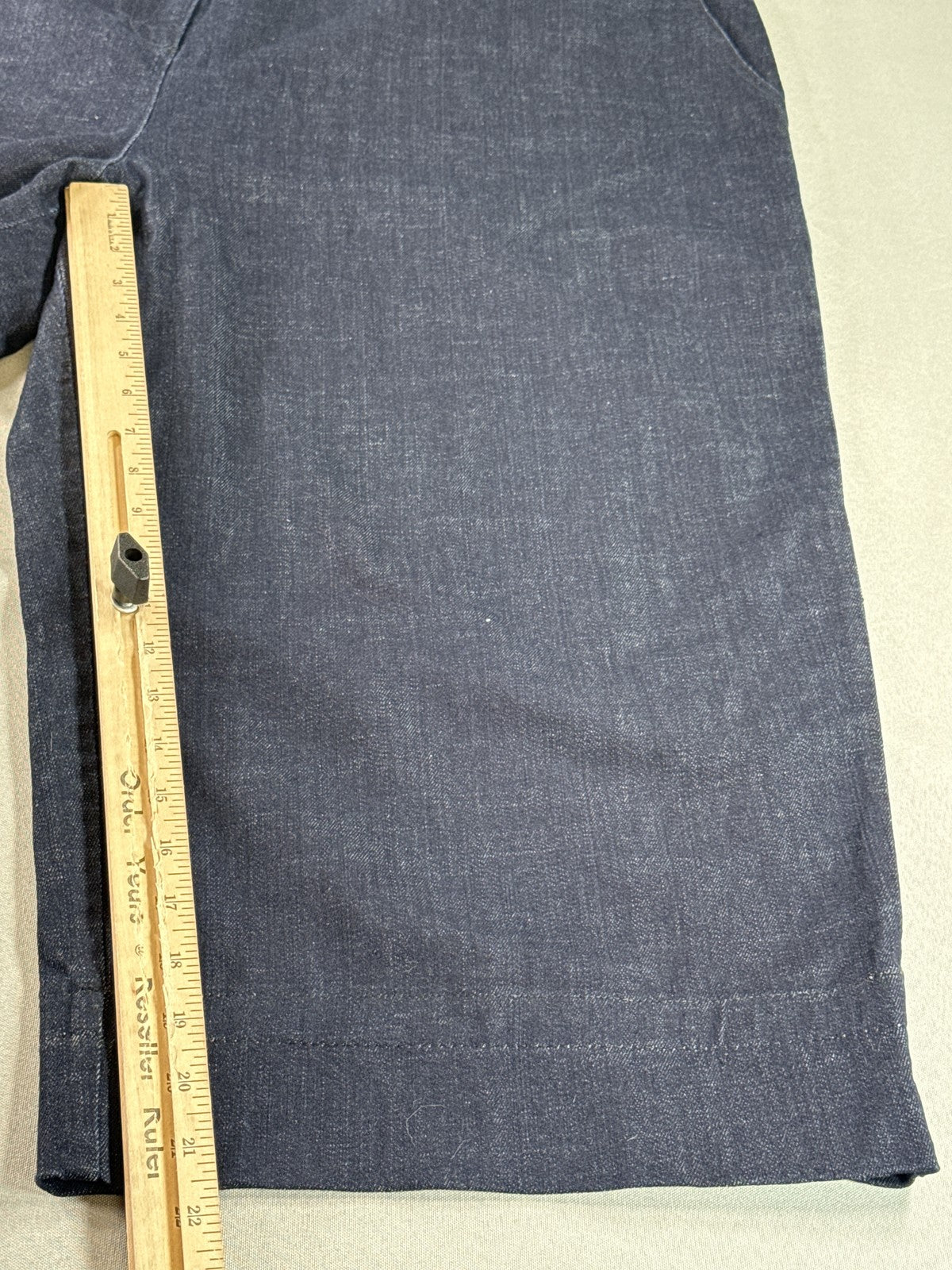 EILEEN FISHER Denim Shorts USA 3X CAN Dark Blue Regular Fit Pocketed Zipper Jean