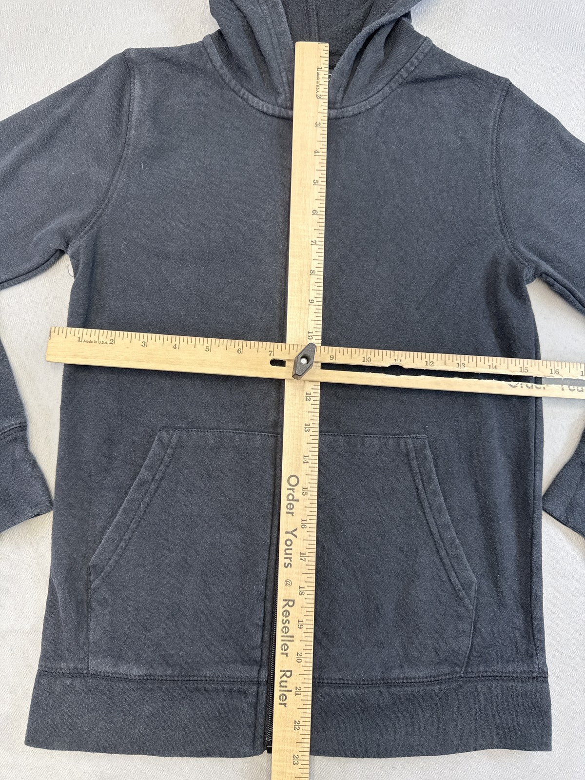 FIT ESSENTIALS YFBT3D99 Zip Up Hoodie M Dark Gray Cotton Polyester Unisex