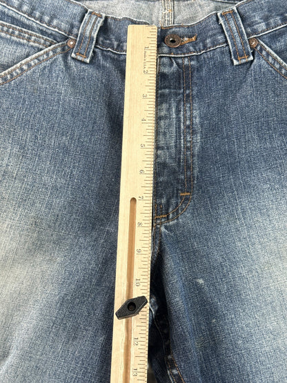 Lee 291 265 Jeans 32x32 Blue Straight Leg Distressed Cotton Vintage Denim