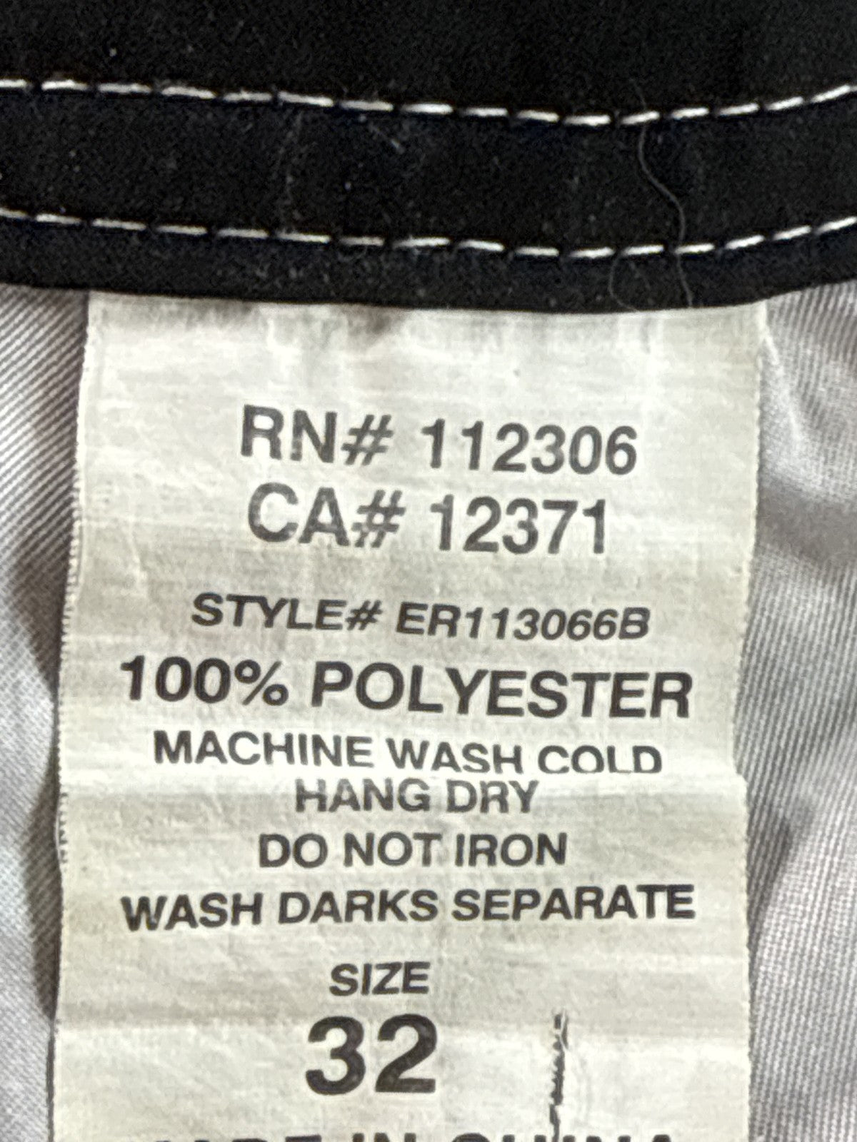 EZEKIEL ER113066B Board Shorts 32 Black Striped 100% POLYESTER Regular Fit