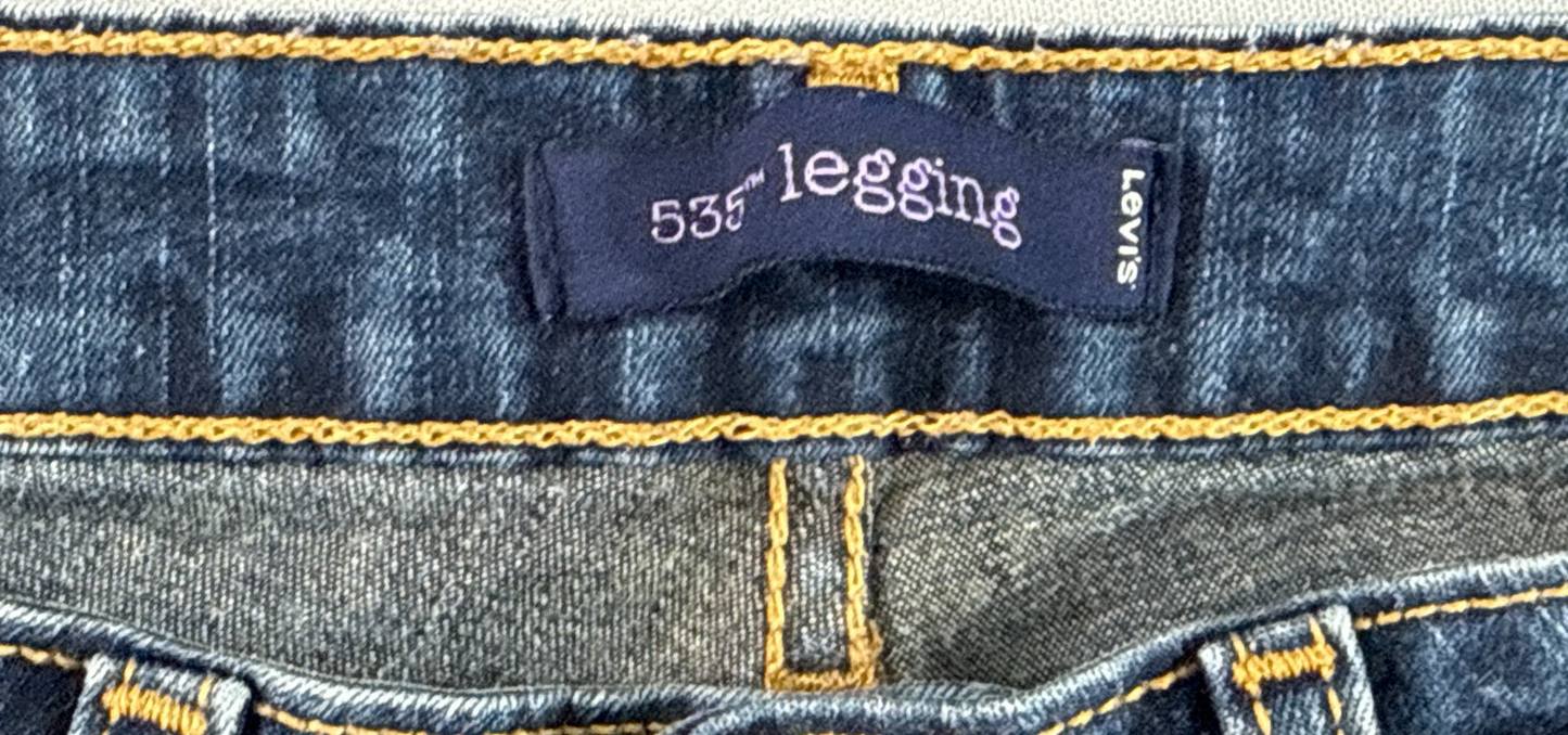 Levis 535 Legging Jeans Womens 7 Blue Skinny Stretch Mid Rise Denim Pants