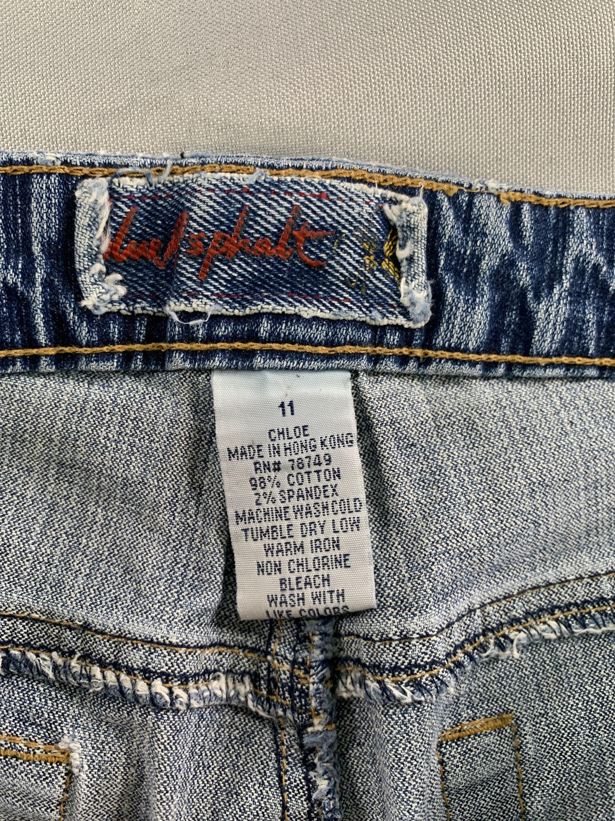 Blue Asphalt Jeans Womens 11 Blue Chloe Flare Stretch Denim Vintage Y2k 2000s
