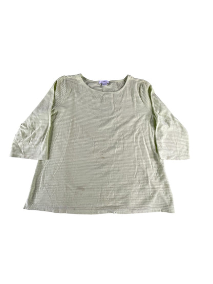 Liz Claiborne Shirt Womens XL Green 3/4 Sleeve Pullover Casual Lightweight Top