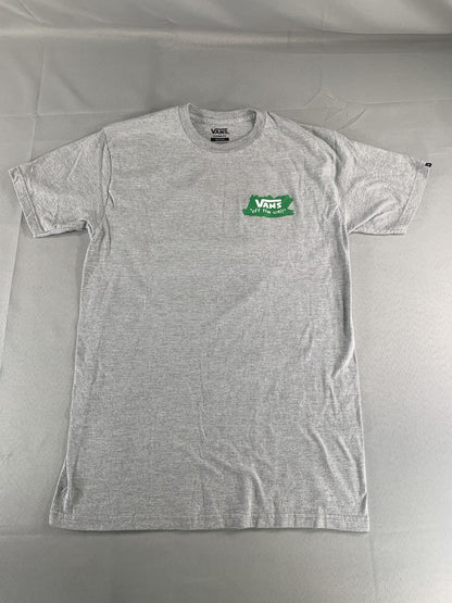 Vans Shirt Mens Medium Gray Christmas Tree Holiday Tee Snowflakes Skate Classic