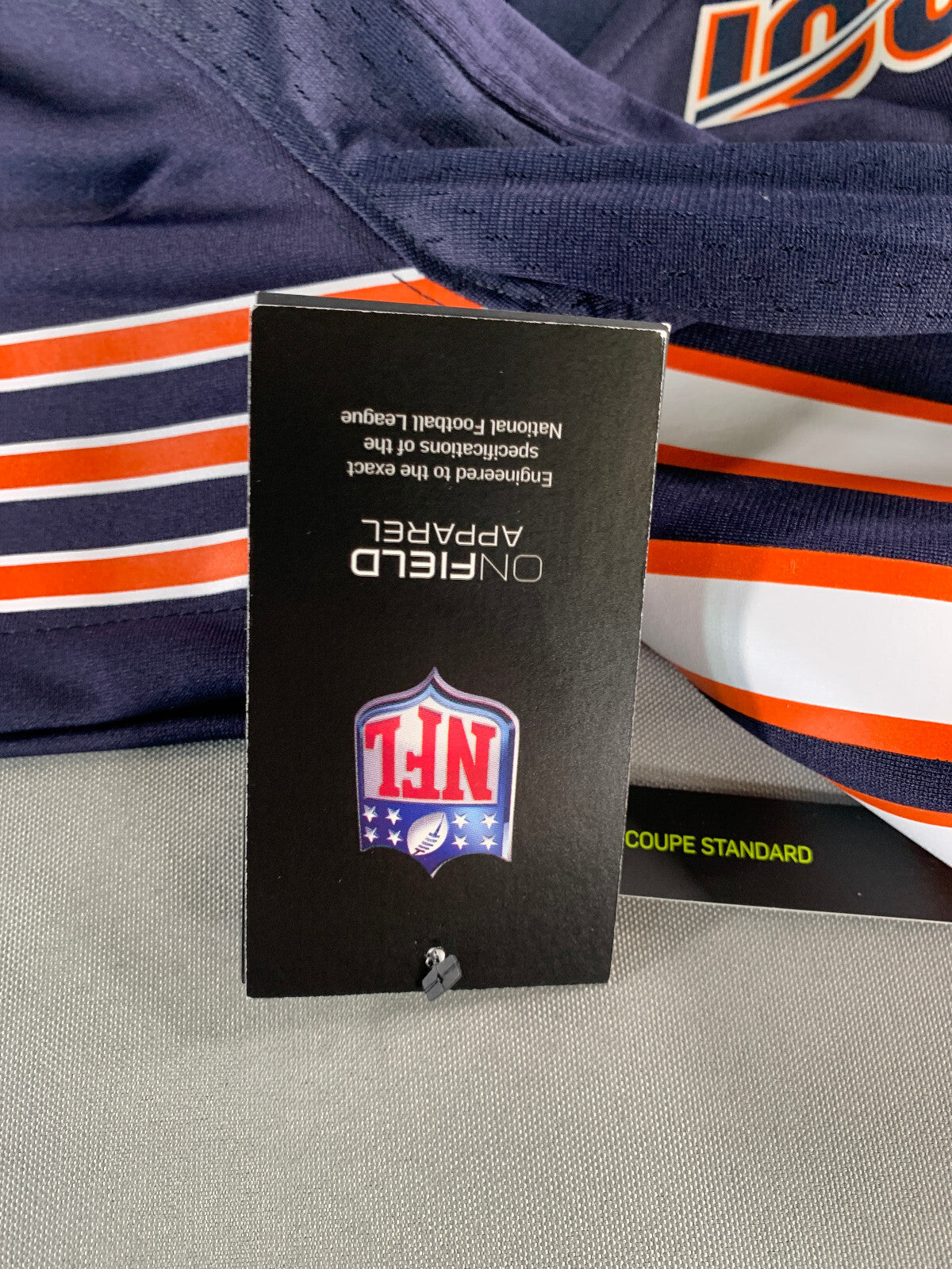 Nike Bears Trubisky Jersey Small NFL On Field #10 100 GSH Navy Blue Orange NWT