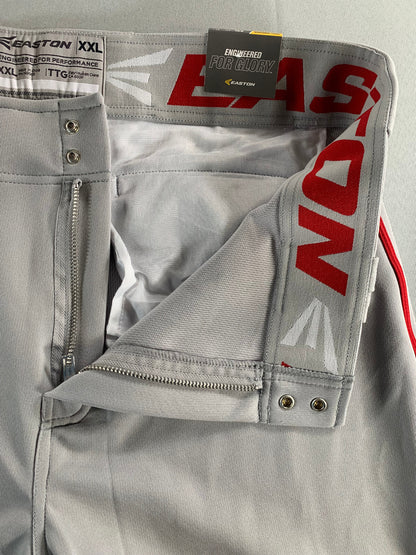 Easton Pro+ Knicker Baseball Pants XXL Gray Red Piped A167105GYRDXL NWT Adult