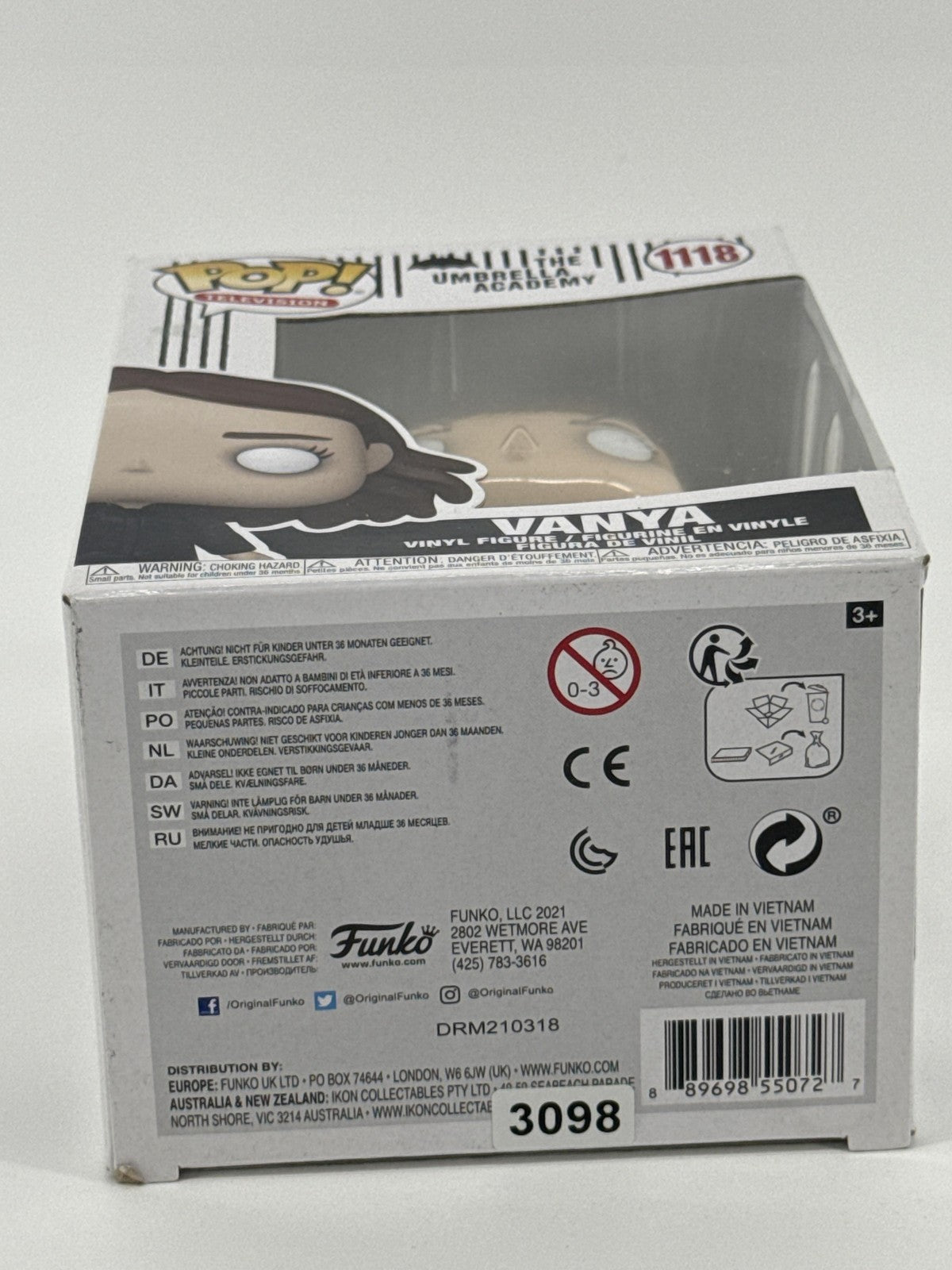 Funko Pop Television Umbrella Academy Vanya #1118 Vinyl Figure Standard Black