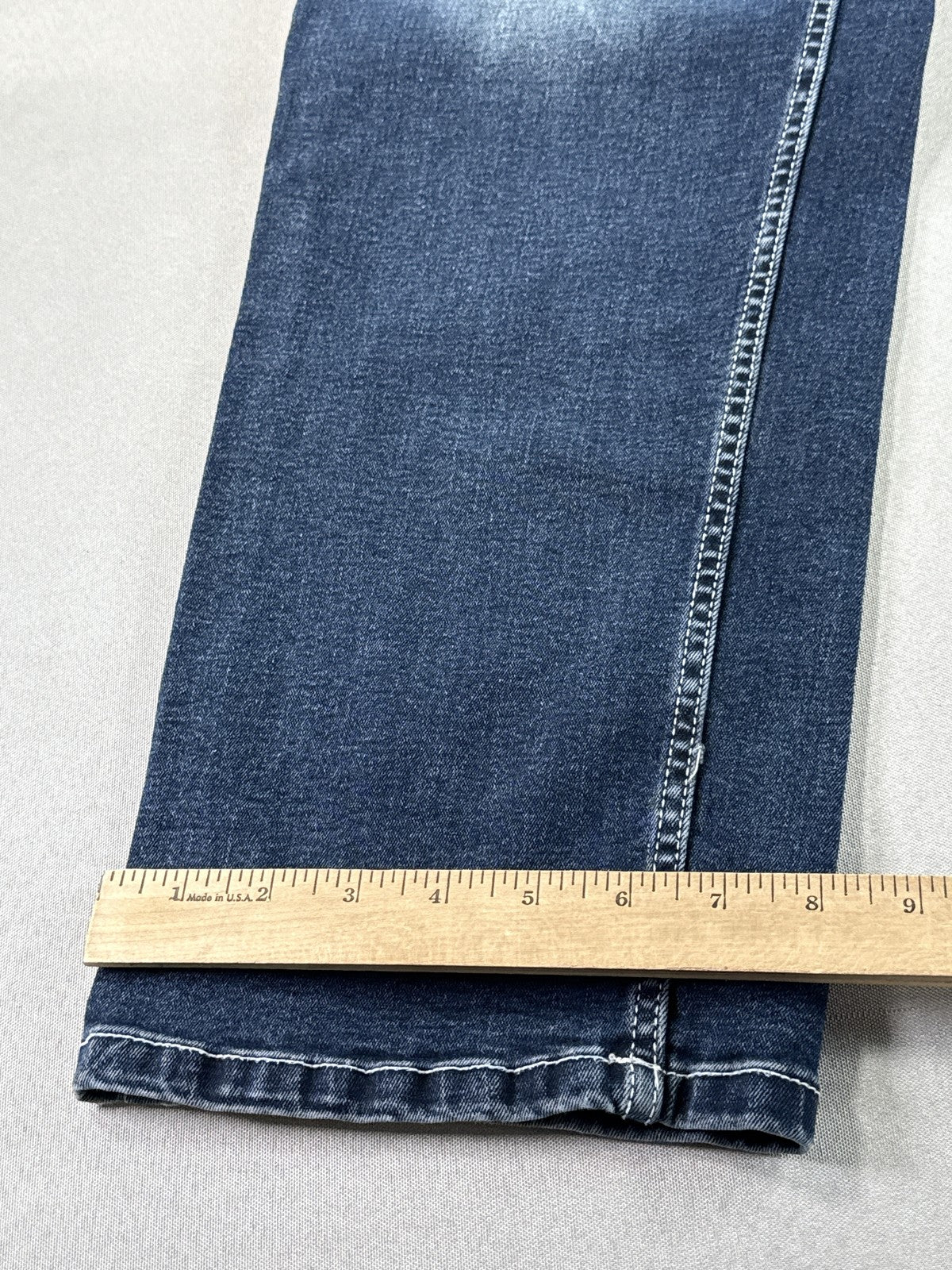 KENNETH COLE Jeans Mens 38X32 Blue Denim Relaxed Fit Distressed Wash Straight