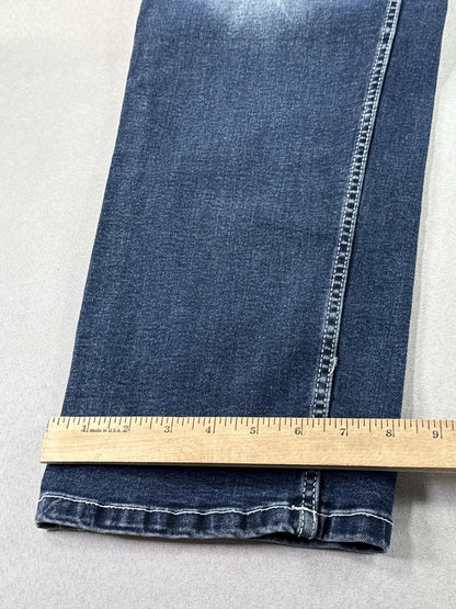 KENNETH COLE Jeans Mens 38X32 Blue Denim Relaxed Fit Distressed Wash Straight