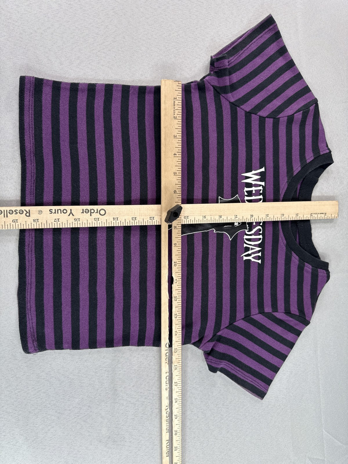 Mad Engine Wednesday Addams TV Show Graphic Tee M M/M Black/Purple 100% Cotton