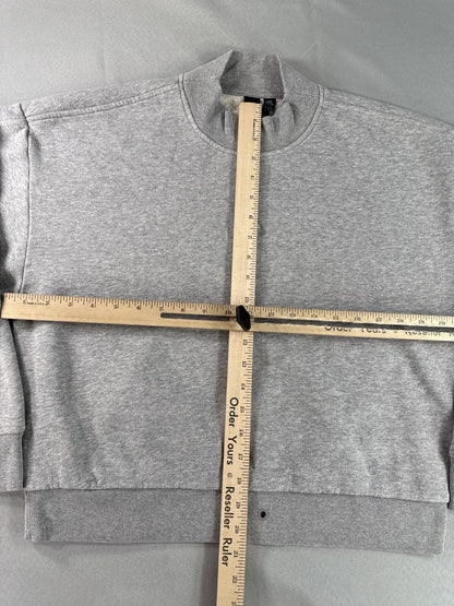 adidas Sweatshirt S Grey Cotton Blend Crewneck Long Sleeve Regular Fit Graphic