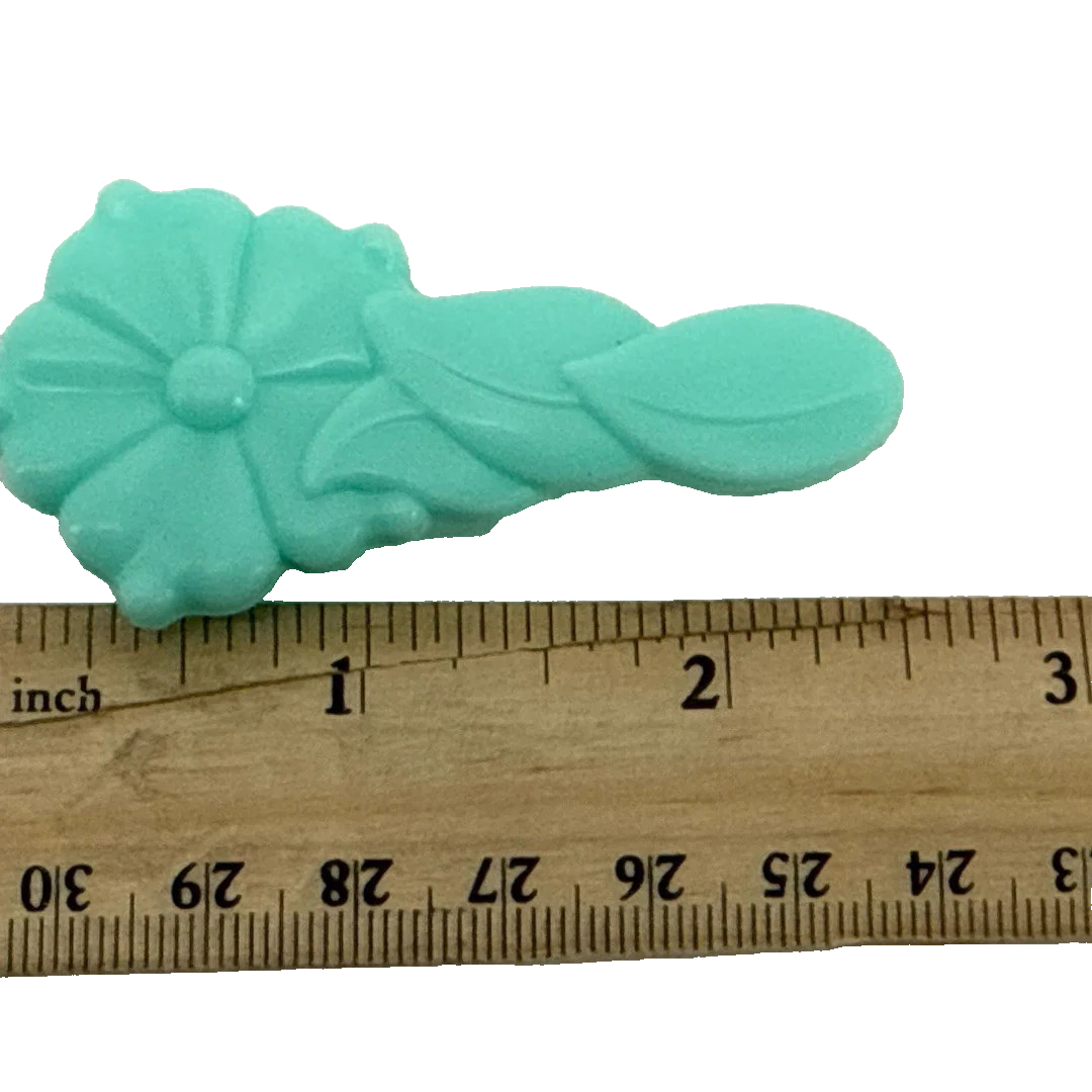 Teal Blue Flower Brush My Little Pony G1 Vintage 1980s Hasbro Grooming Comb 1648