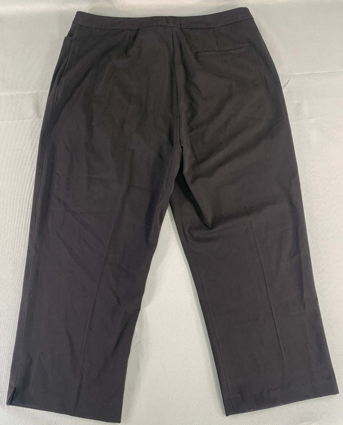 EP Pro Size 12 Brown Stretch Dress Pants Trouser Flat Front Classic Career Chic