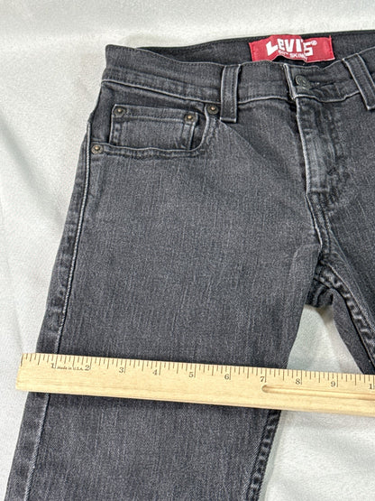 Levi's 511 Skinny Jeans 25X25 Gray Cotton Stretch Pocket Mid Rise Slim