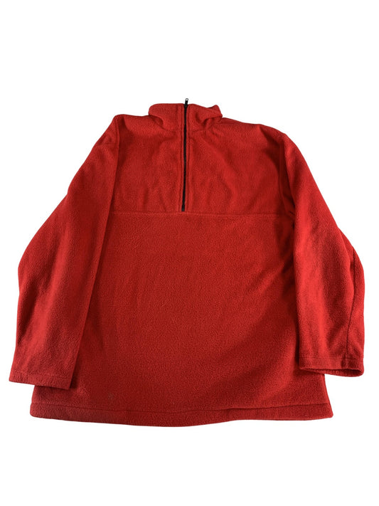 Newton Trading Co Pullover Mens Medium Red Fleece Half Zip Warm Casual Outdoor