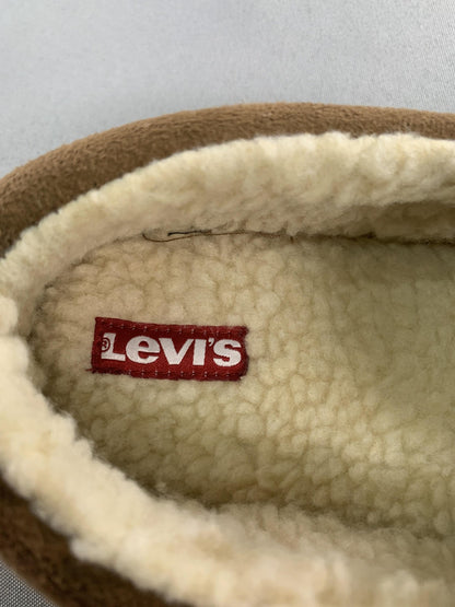 Levis Comfort Lite Moccasin Slippers Mens Size 8 5 Brown Memory Foam Shoes red
