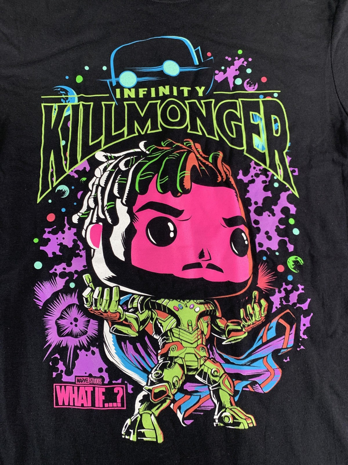 Marvel What If Infinity Killmonger Shirt Mens Medium Black Pop Tees Funko 2022