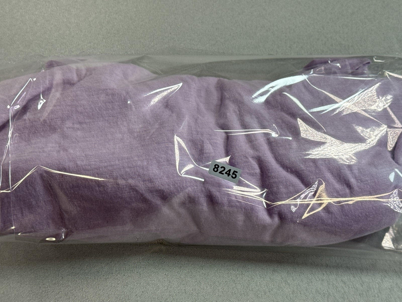 Sweatshirt Project Lavender Drawstring Top 1X Scoop Neck Short Sleeve Rayon Long