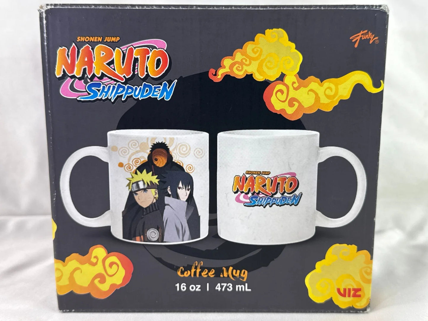 Naruto Shippuden Just Funky 16oz Ceramic Mug Naruto Sasuke Obito Anime Art 1239