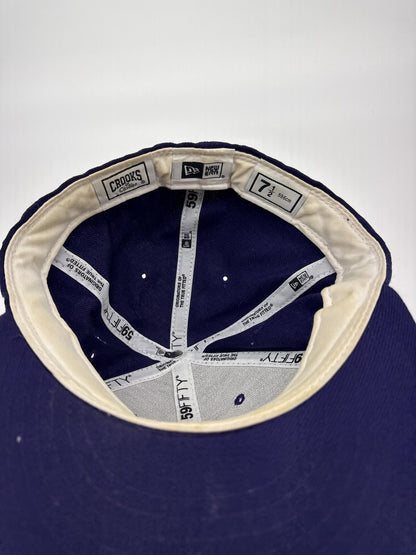Crooks Castles Chain Fashion Hat 7 1 Purple Cotton Fitted Graphic 59FIFTY Men