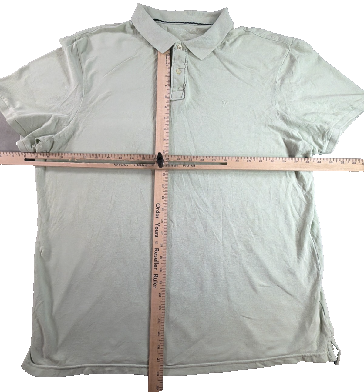 American Eagle Outfitters Super Soft Polo Shirt Mens XL Mint Green 100% Cotton