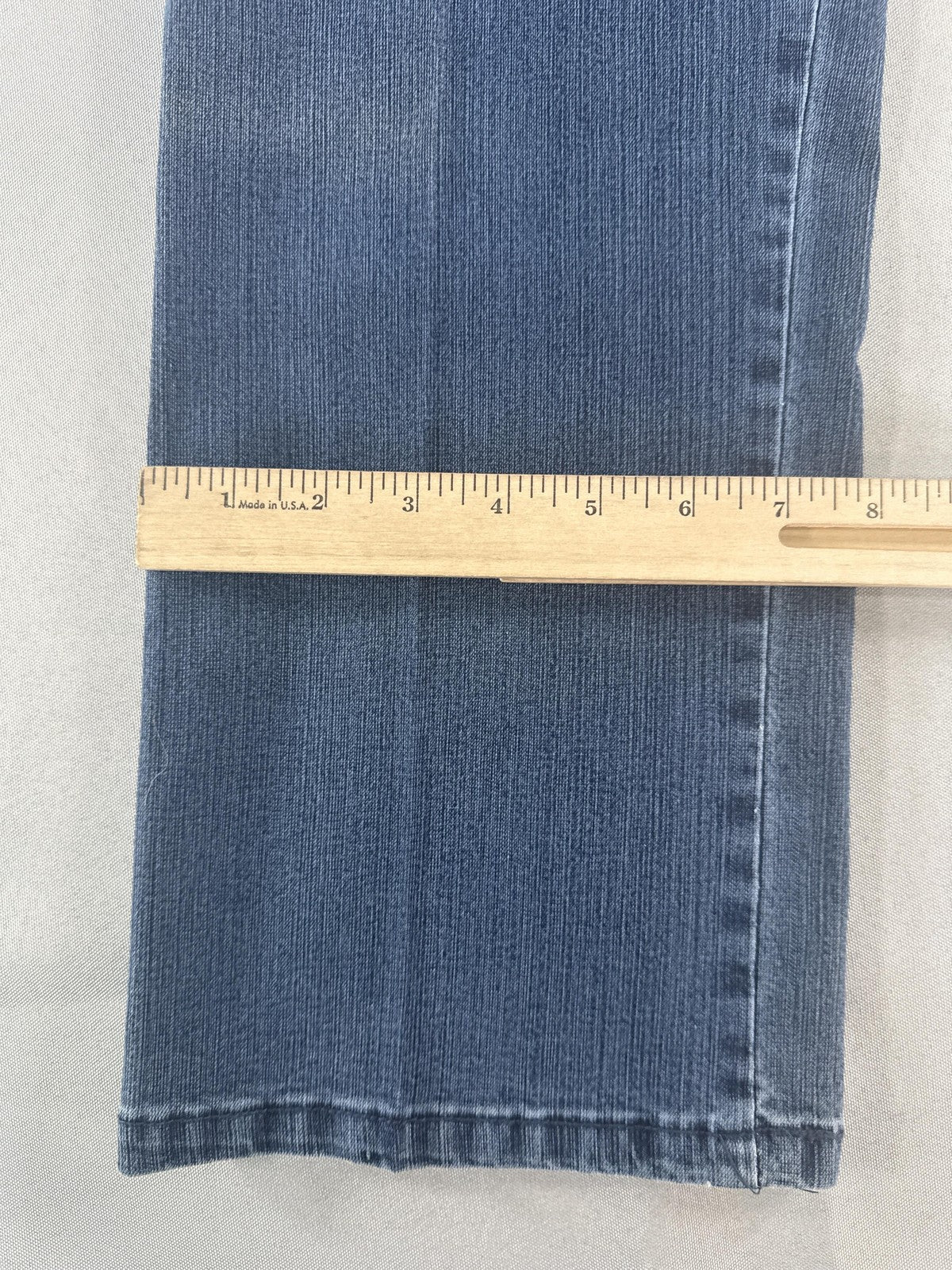 Ke Li Mei Jeans Womens Size 30 Blue Embroidered Floral Straight Leg Denim Pants