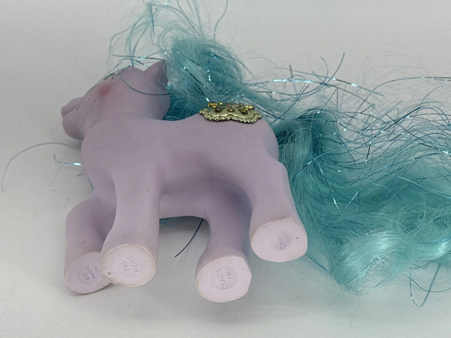 Princess Sparkle My Little Pony G1 Unicorn 1987 Hasbro Amethyst Turquoise Hair