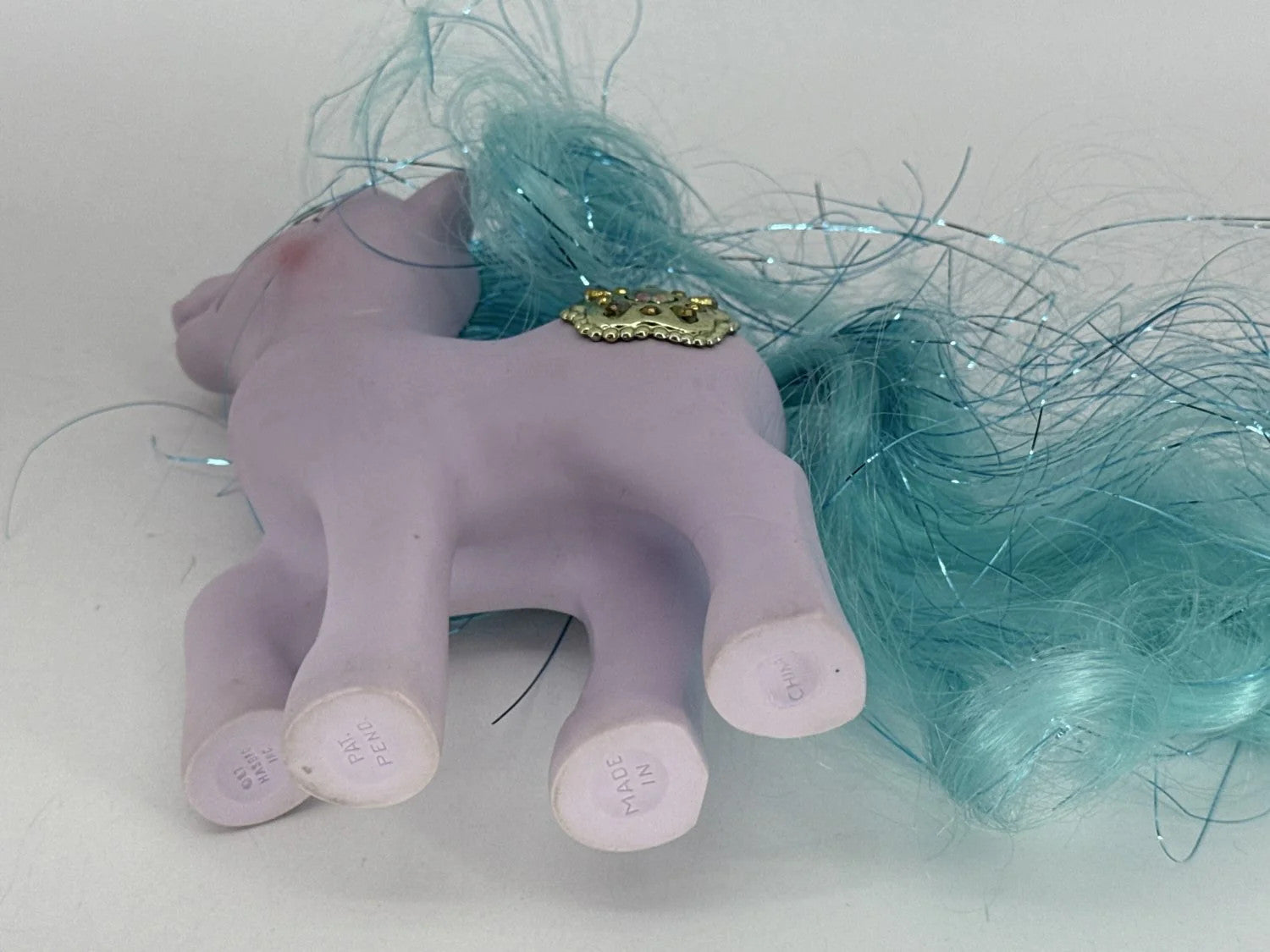 Princess Sparkle My Little Pony G1 Unicorn 1987 Hasbro Amethyst Turquoise Hair
