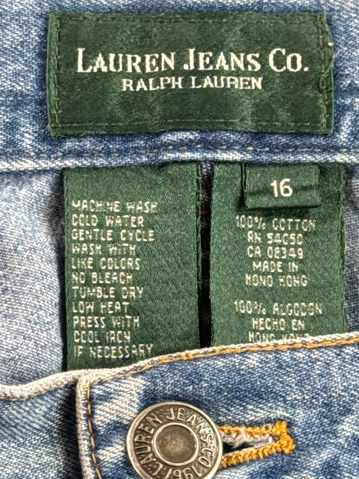 RALPH LAUREN JEANS 16 Womens Crop Capris Light Wash Blue Denim Side Slit Pants