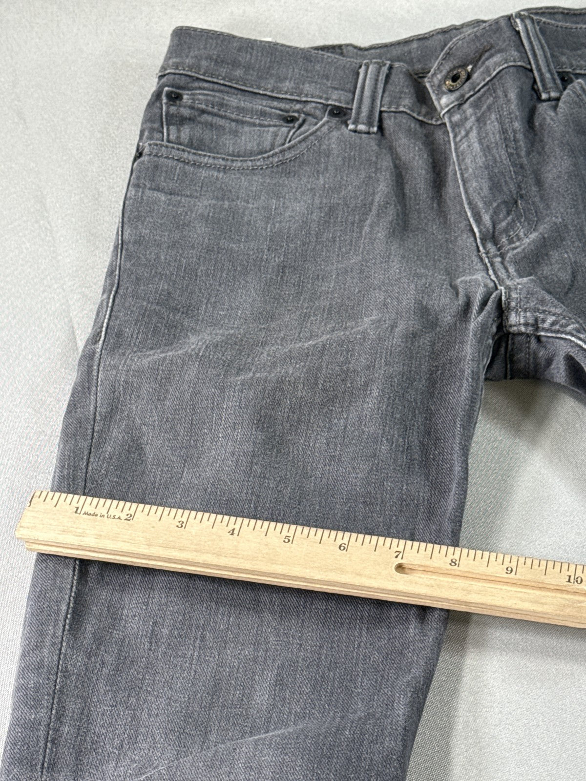 Levi's 510 Straight Leg Jeans 31x32 Gray Stretch Denim Regular Fit pocket Slim