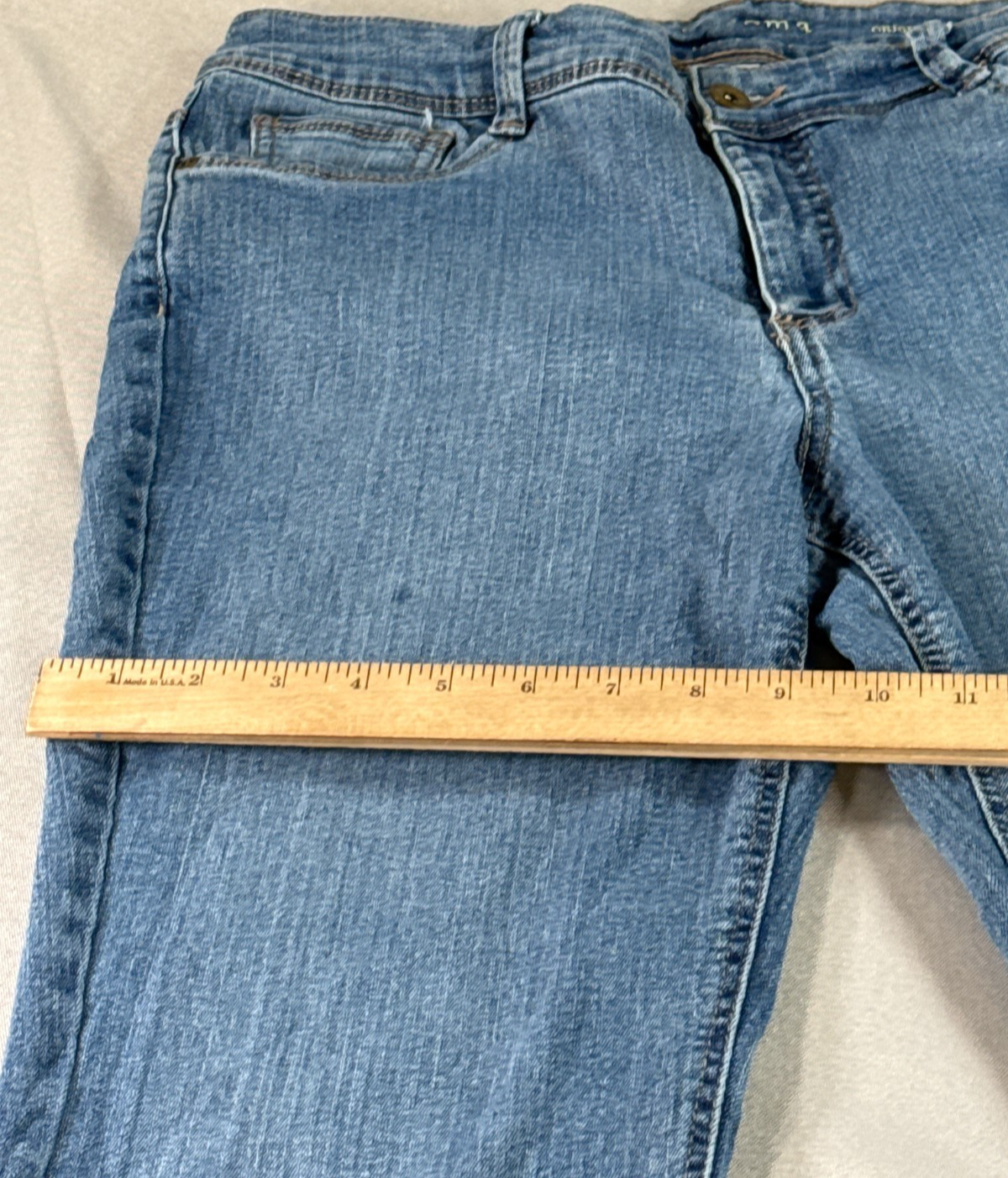 Mudd Bootcut Jeans Womens 12 Short Blue Stretch Denim Mid Rise Flap Pocket