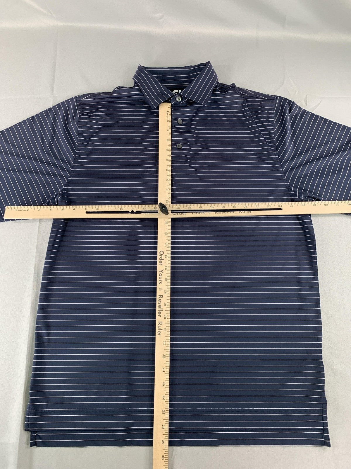 FootJoy Polo Shirt Mens Large Striped Performance Golf Lightweight Red Hill