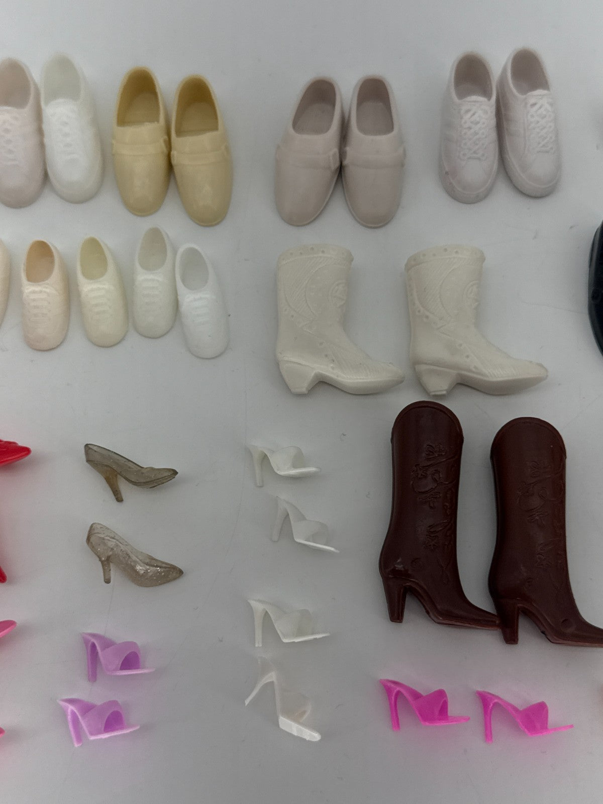 Barbie Doll Shoes Huge Lot Vintage Mixed Heels Boots Sneakers Cowboy Ken 100+pc