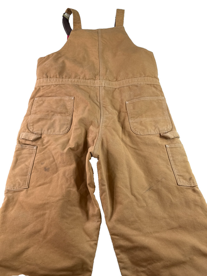 Carhartt R38 BRN Brown Duck Bib Overalls Quilt Lined USA Workwear 40x32