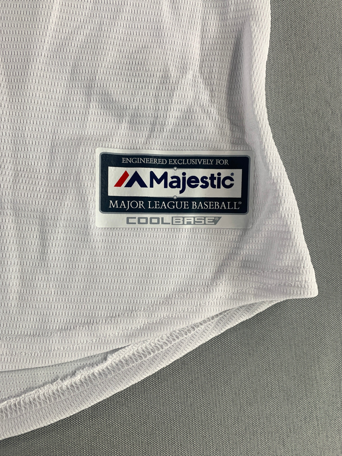 Majestic MLB Royals Cool Base Jersey Womens L White Blue Replica Button Front