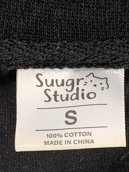 Suugr Studio Shirt Mens Small Black Anime Girl Ghost Halloween Graphic Tee Top