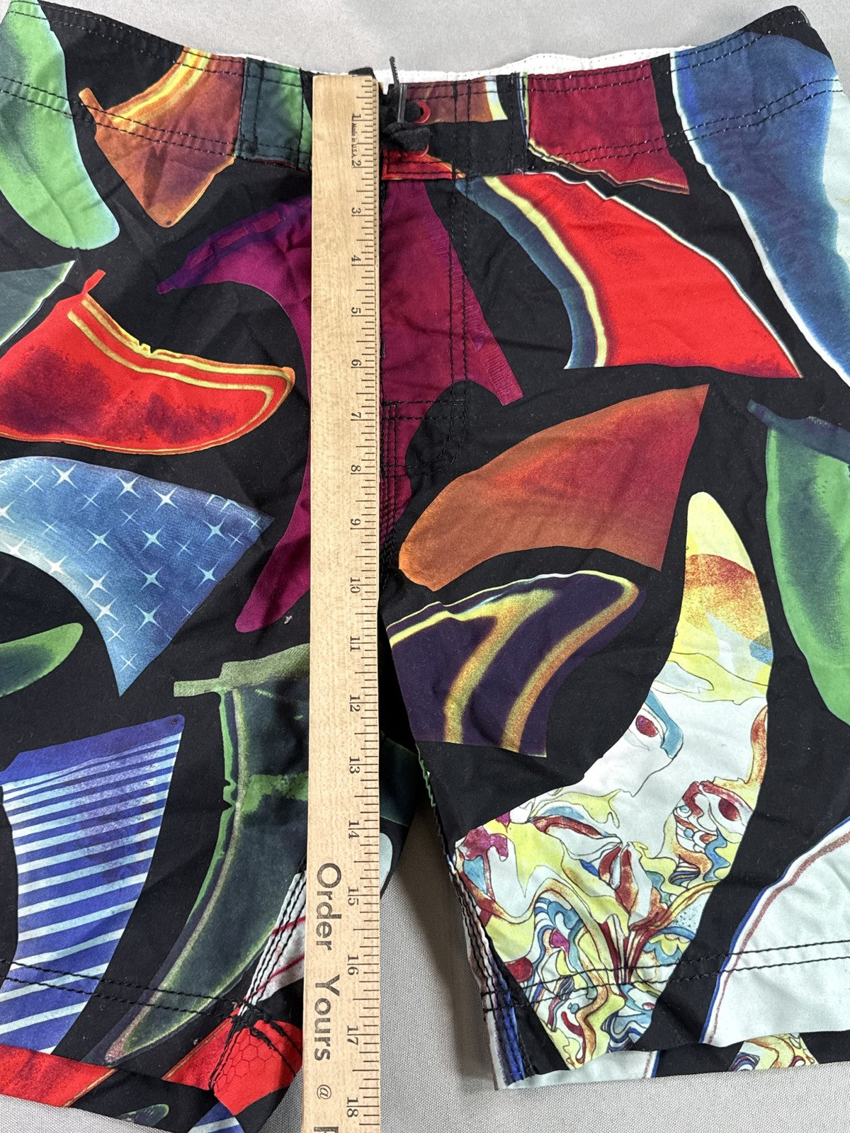 Billabong Board Shorts 34 Multi Color All Over Print 100% Polyester Surf