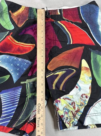 Billabong Board Shorts 34 Multi Color All Over Print 100% Polyester Surf
