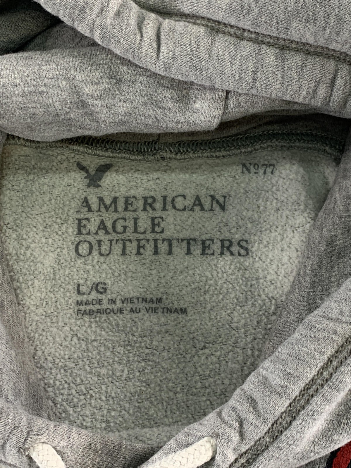 American Eagle Hoodie Mens Large Central Athl Pullover Sweatshirt Embroidered