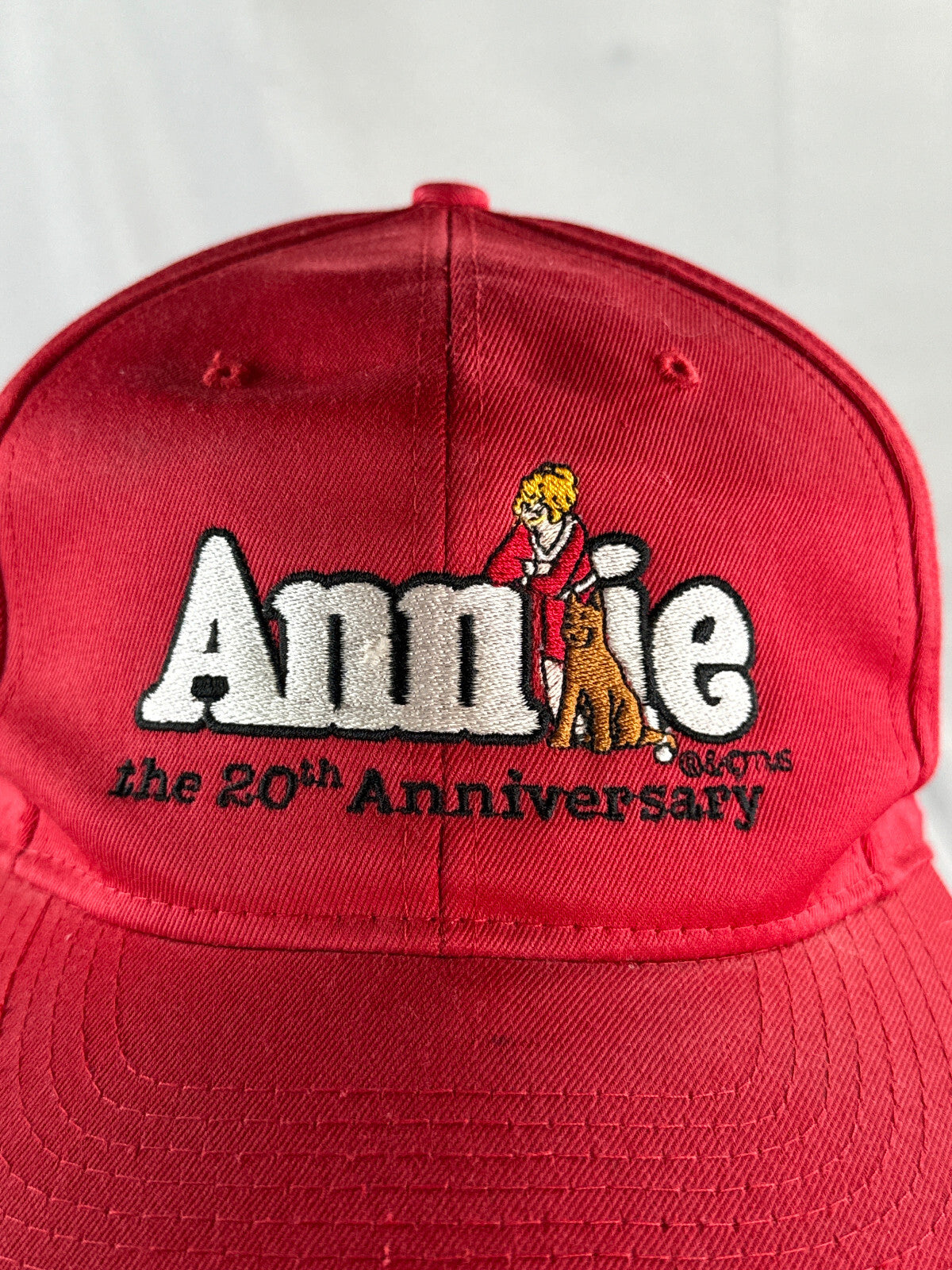 Annie 20th Anniversary Red Snapback Hat OSFA Adjustable Cap Rare Broadway Promo