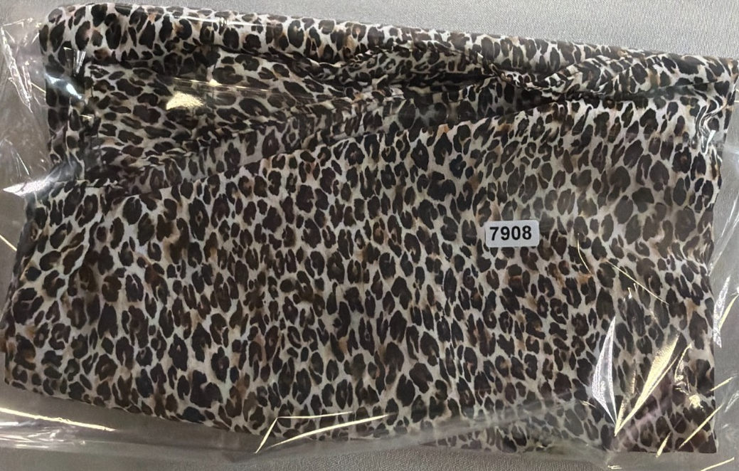 Chaus New York Leopard Print Ruffle Sleeve Blouse Women Medium V Neck Sleeveless